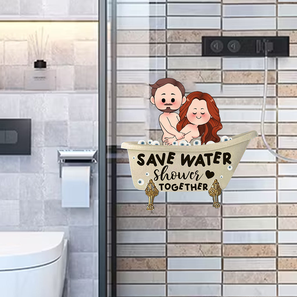 Naughty Naughty - gift for husband, wife - Personalized Decal Die Cut