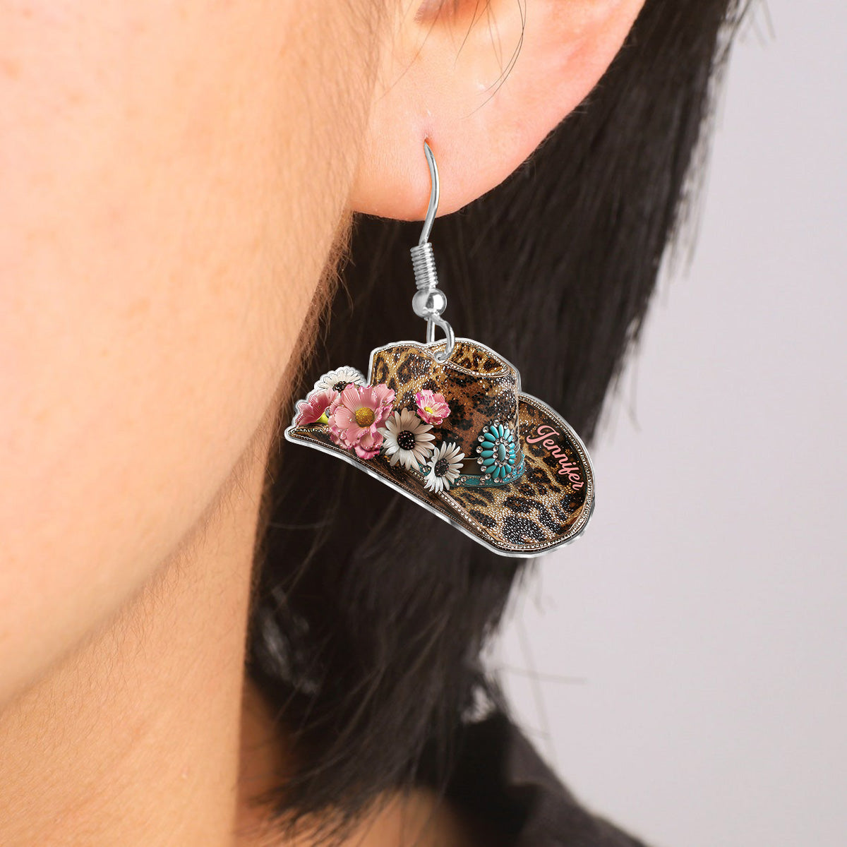 Cowgirl Hat - Personalized Cowgirl Earrings