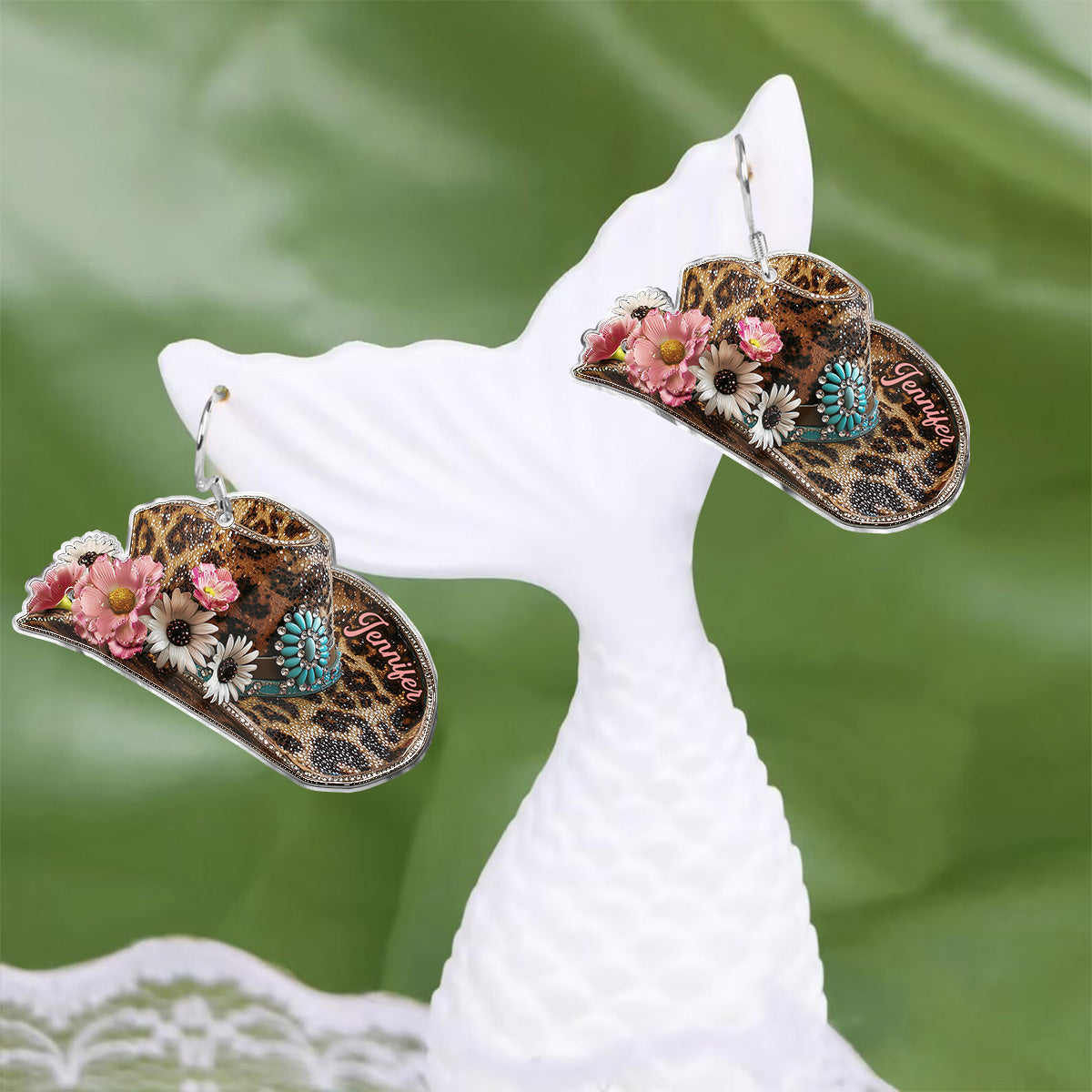 Cowgirl Hat - Personalized Cowgirl Earrings