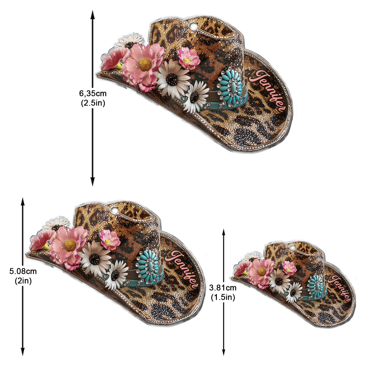 Cowgirl Hat - Personalized Cowgirl Earrings