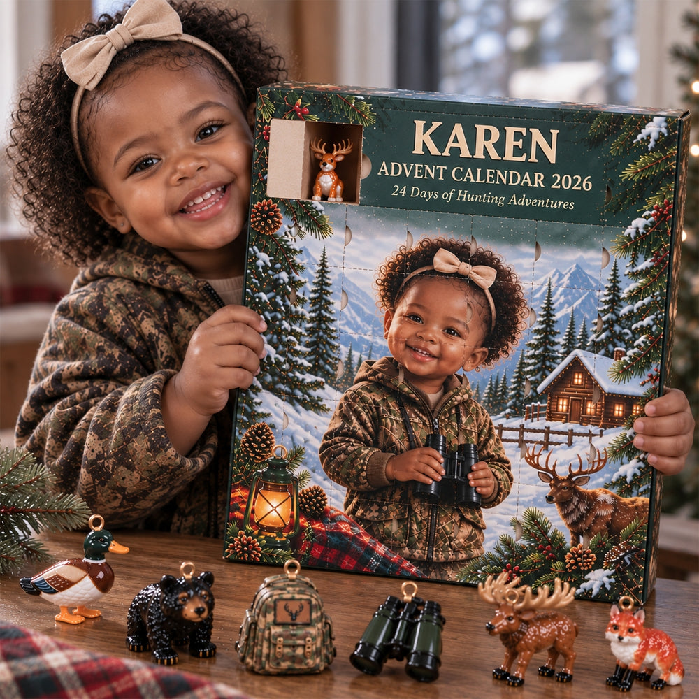 24 Days of Hunting Adventures - Personalized Hunting Advent Calendar With 3D Collectibles
