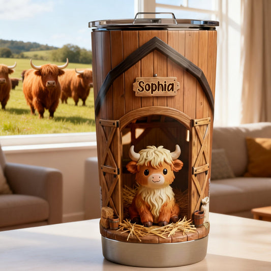 Cute Higland Cow - Personalized Highland Cow Tumbler