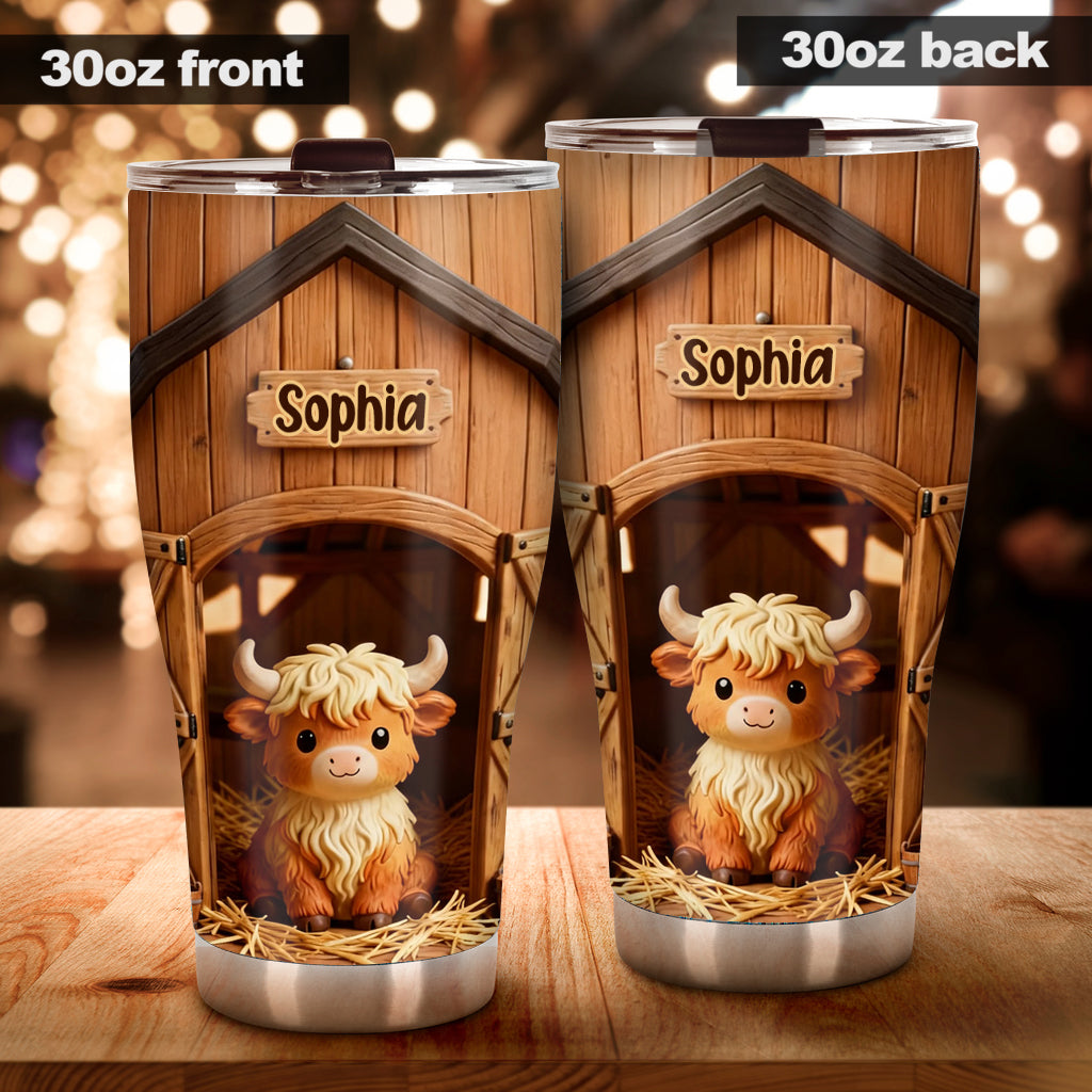 Cute Higland Cow - Personalized Highland Cow Tumbler