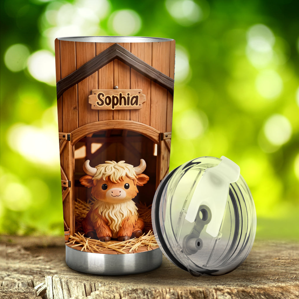 Cute Higland Cow - Personalized Highland Cow Tumbler