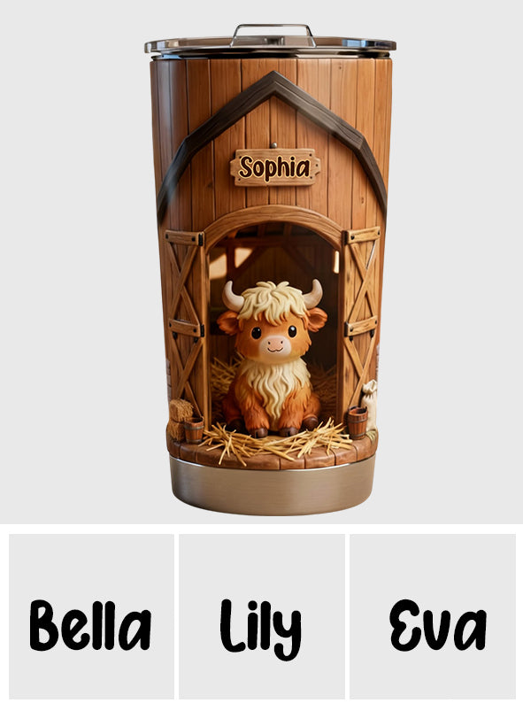 Cute Higland Cow - Personalized Highland Cow Tumbler