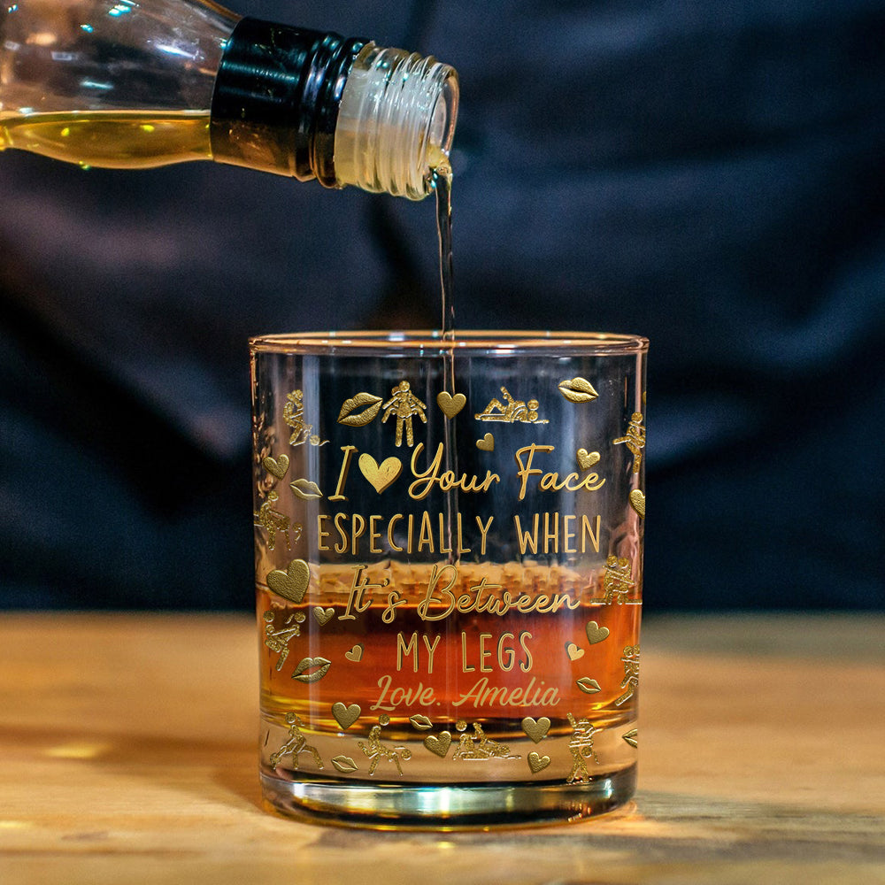 I Love You - Personalized Couple Whiskey Glass