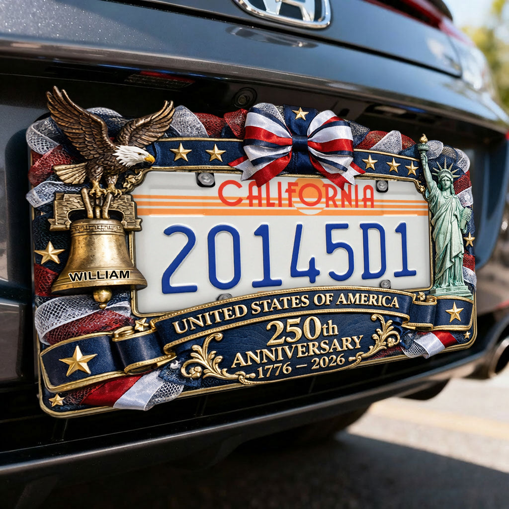 USA 250th Anniversary - Personalized Patriot License Plate Frames