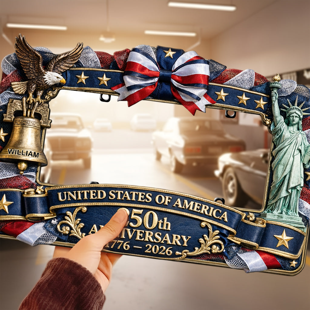 USA 250th Anniversary - Personalized Patriot License Plate Frames