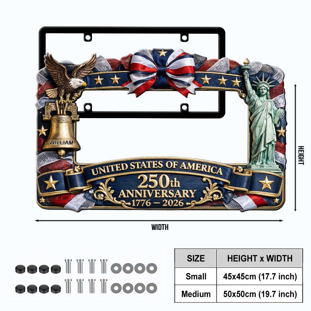 USA 250th Anniversary - Personalized Patriot License Plate Frames