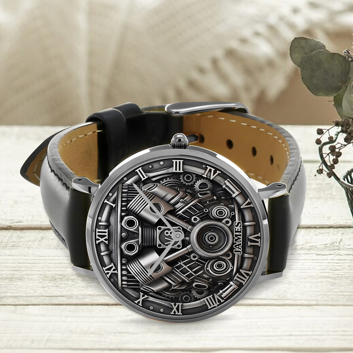 Powerful V8 Engine - Personalized Car Lover Hand Watch