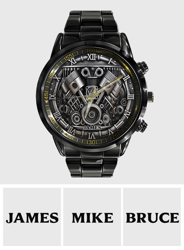 Powerful V8 Engine - Personalized Car Lover Hand Watch