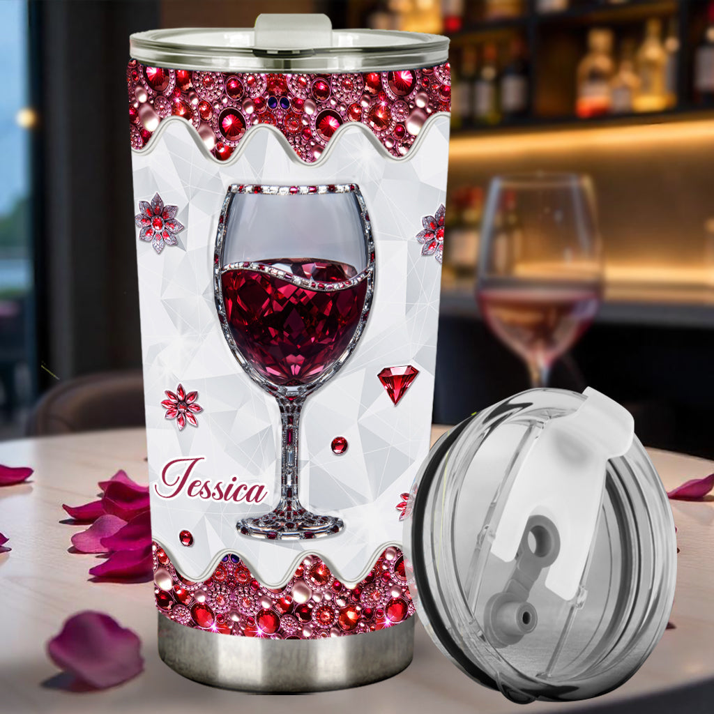 Just A Girl Who Loves Wine - Personalized Wine Tumbler
