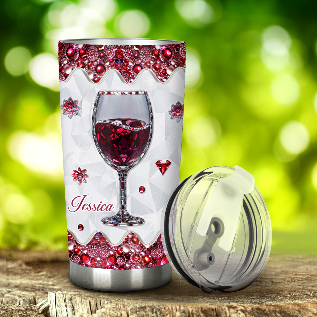 Just A Girl Who Loves Wine - Personalized Wine Tumbler