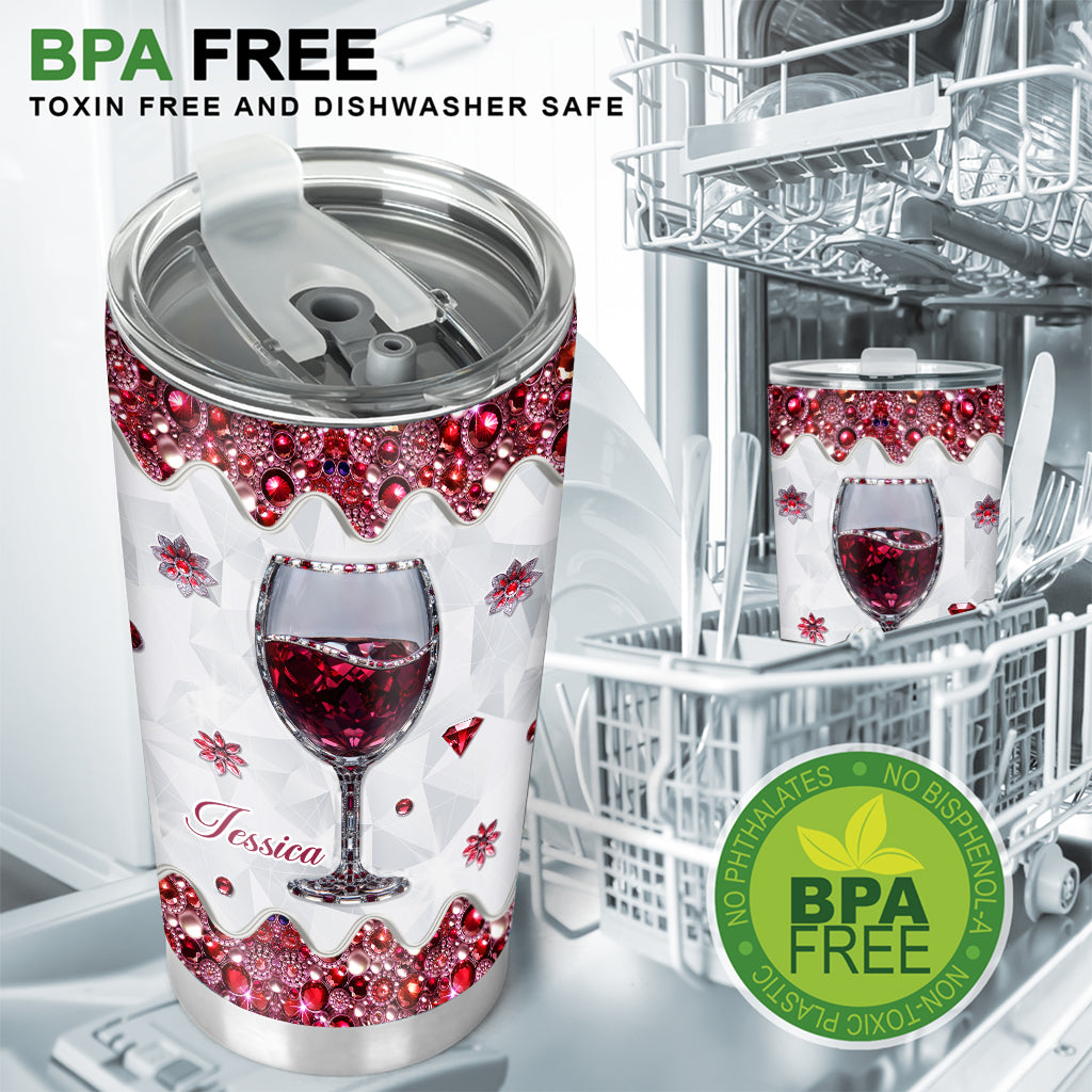 Just A Girl Who Loves Wine - Personalized Wine Tumbler