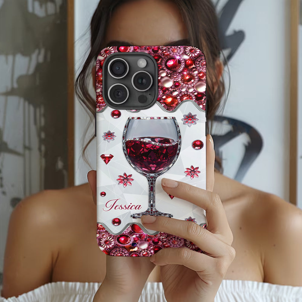 Just A Girl Who Loves Wine - Personalized Wine Full Print Phone Case