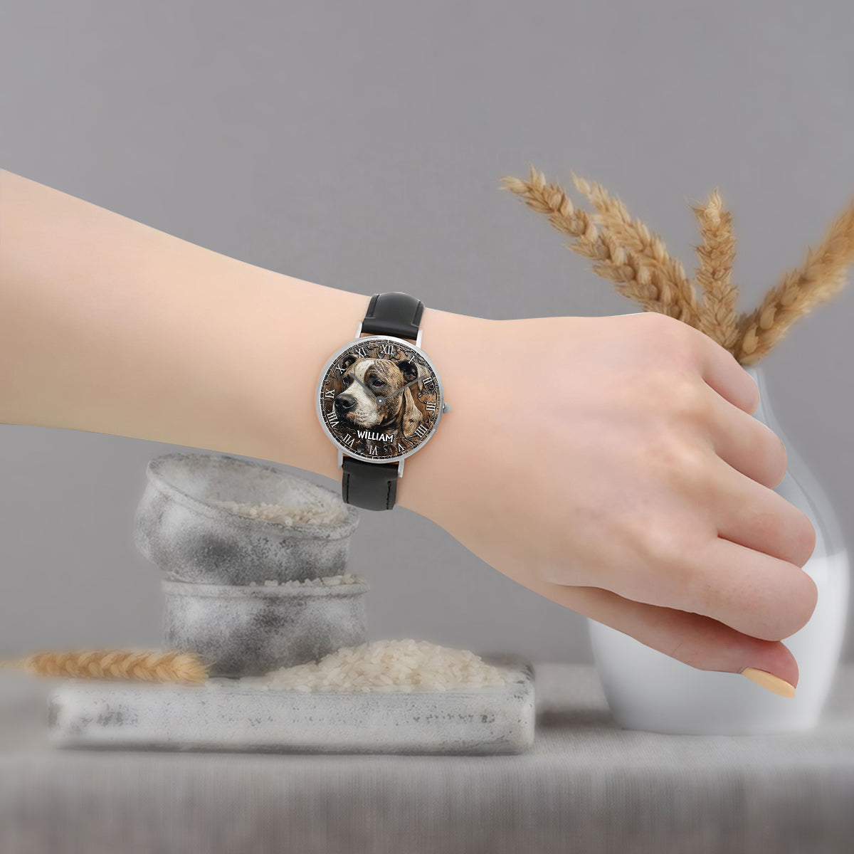 Strong Pitbull - Personalized Dog Hand Watch