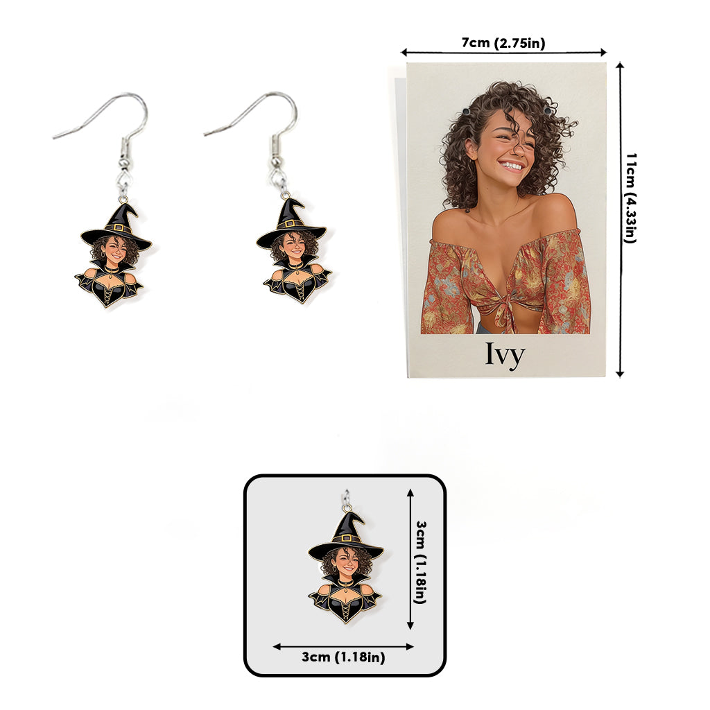 Be A Witch - Personalized Witch Earrings With Card
