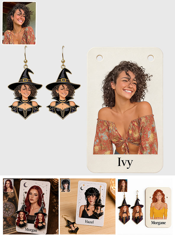 Be A Witch - Personalized Witch Earrings With Card