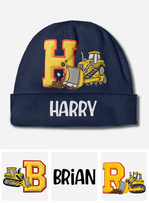 Alphabet Construction Vehicles - Personalized Kid Beanie Hat
