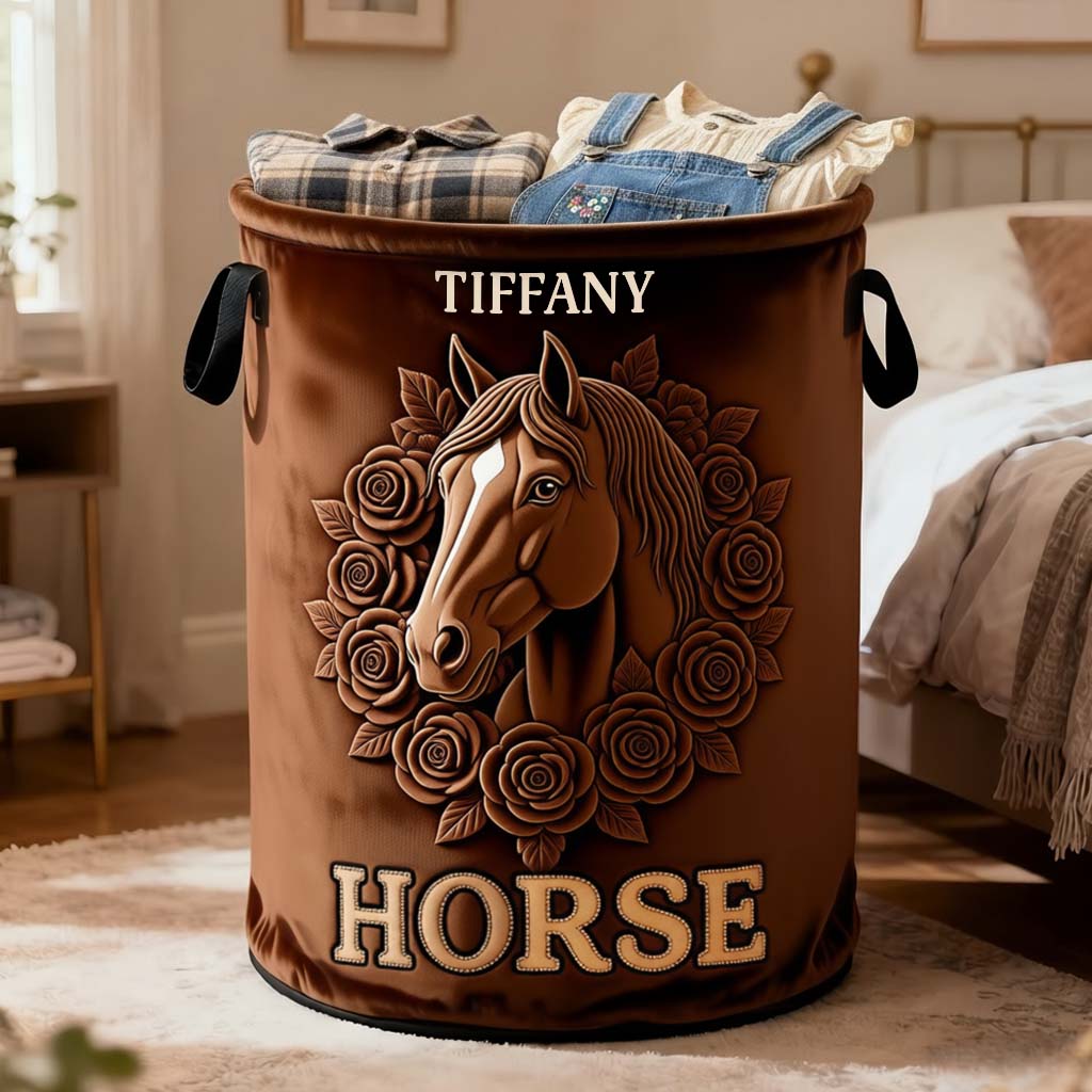 Perfect Gift For Horse Lovers - Personalized Horse Storage Basket