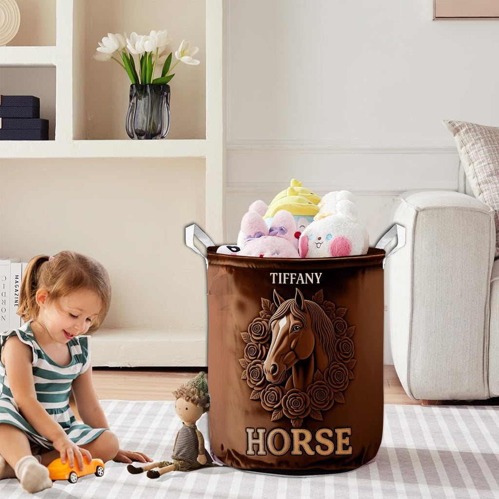 Perfect Gift For Horse Lovers - Personalized Horse Storage Basket