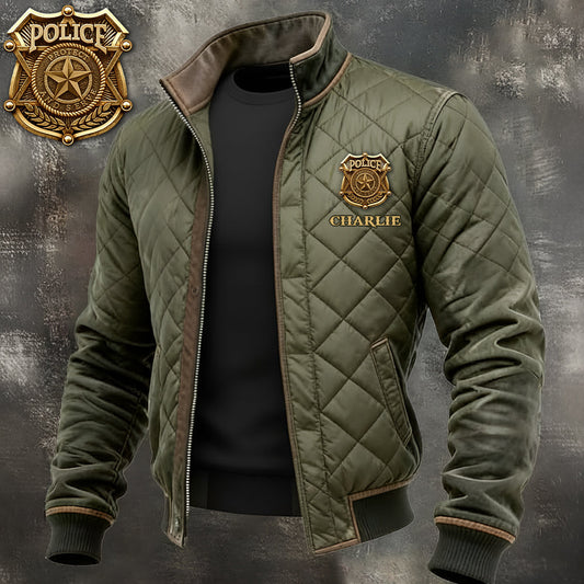 Protect And Serve - Personalized Police Officer Zip Jacket