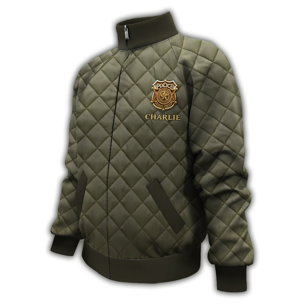Protect And Serve - Personalized Police Officer Zip Jacket