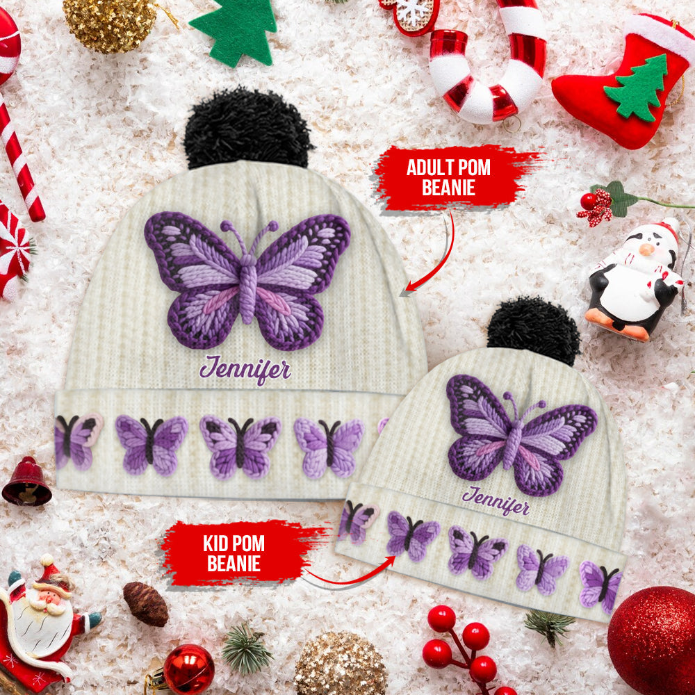 Love Butterflies - Personalized Butterfly Beanie Hat