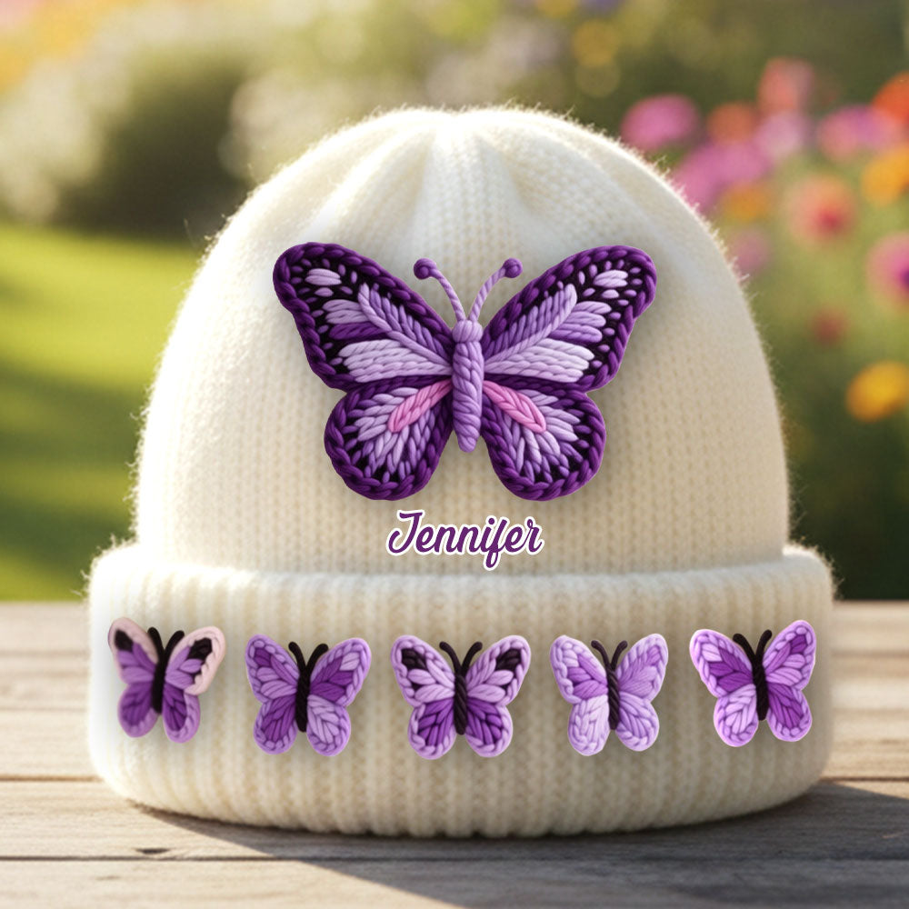 Love Butterflies - Personalized Butterfly Beanie Hat