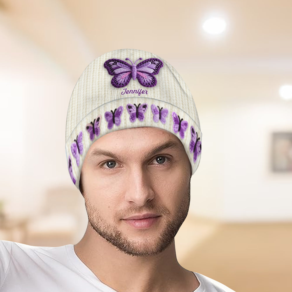 Love Butterflies - Personalized Butterfly Beanie Hat