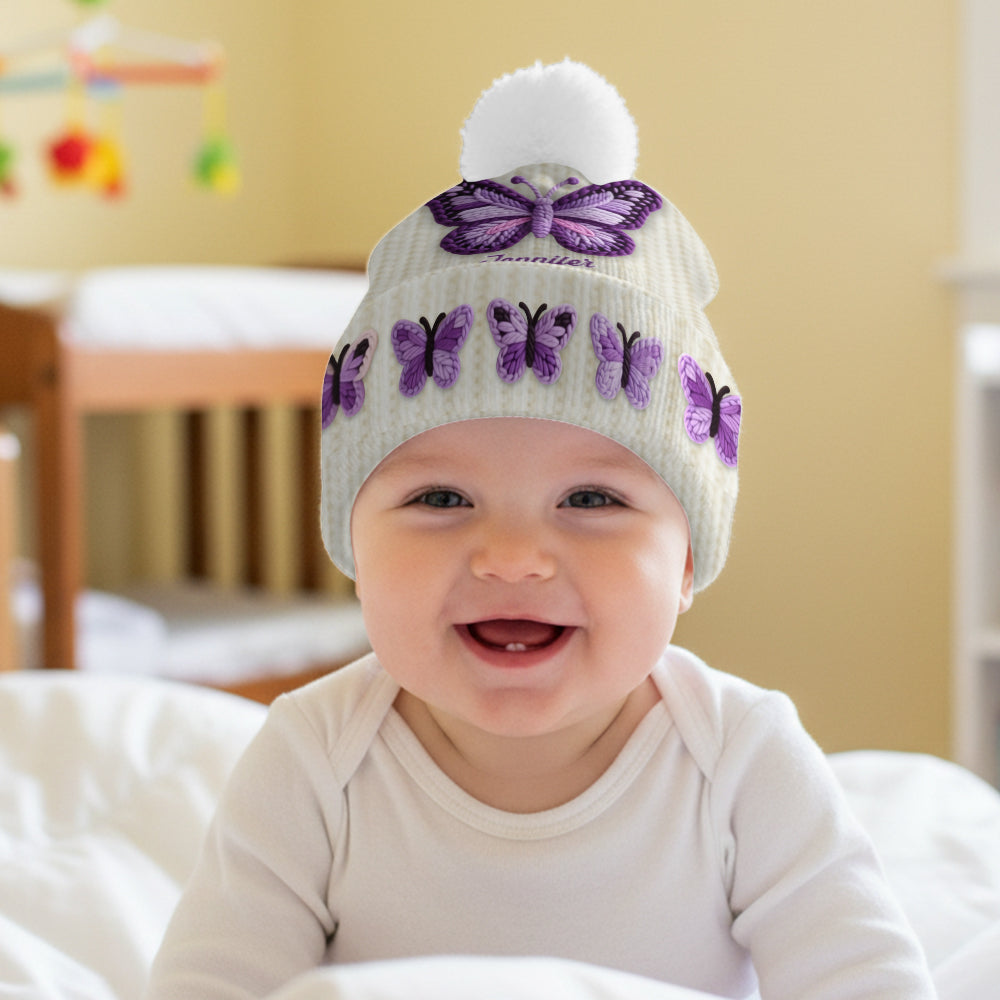 Love Butterflies - Personalized Butterfly Beanie Hat