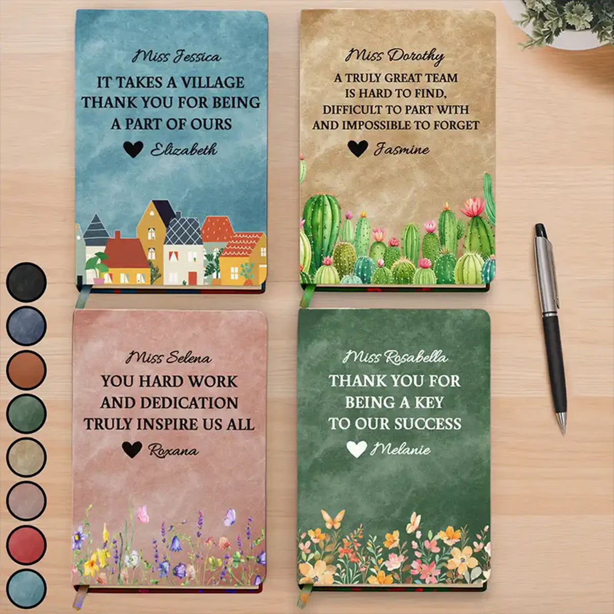 Back To School - Personalized Teacher Leather Journal