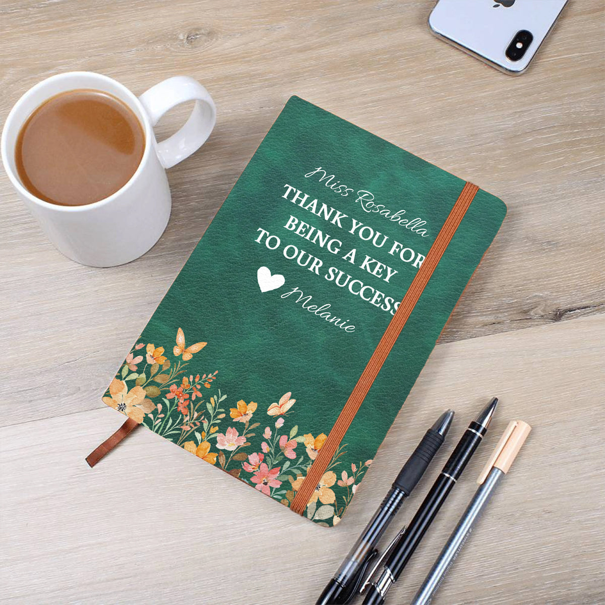 Back To School - Personalized Teacher Leather Journal