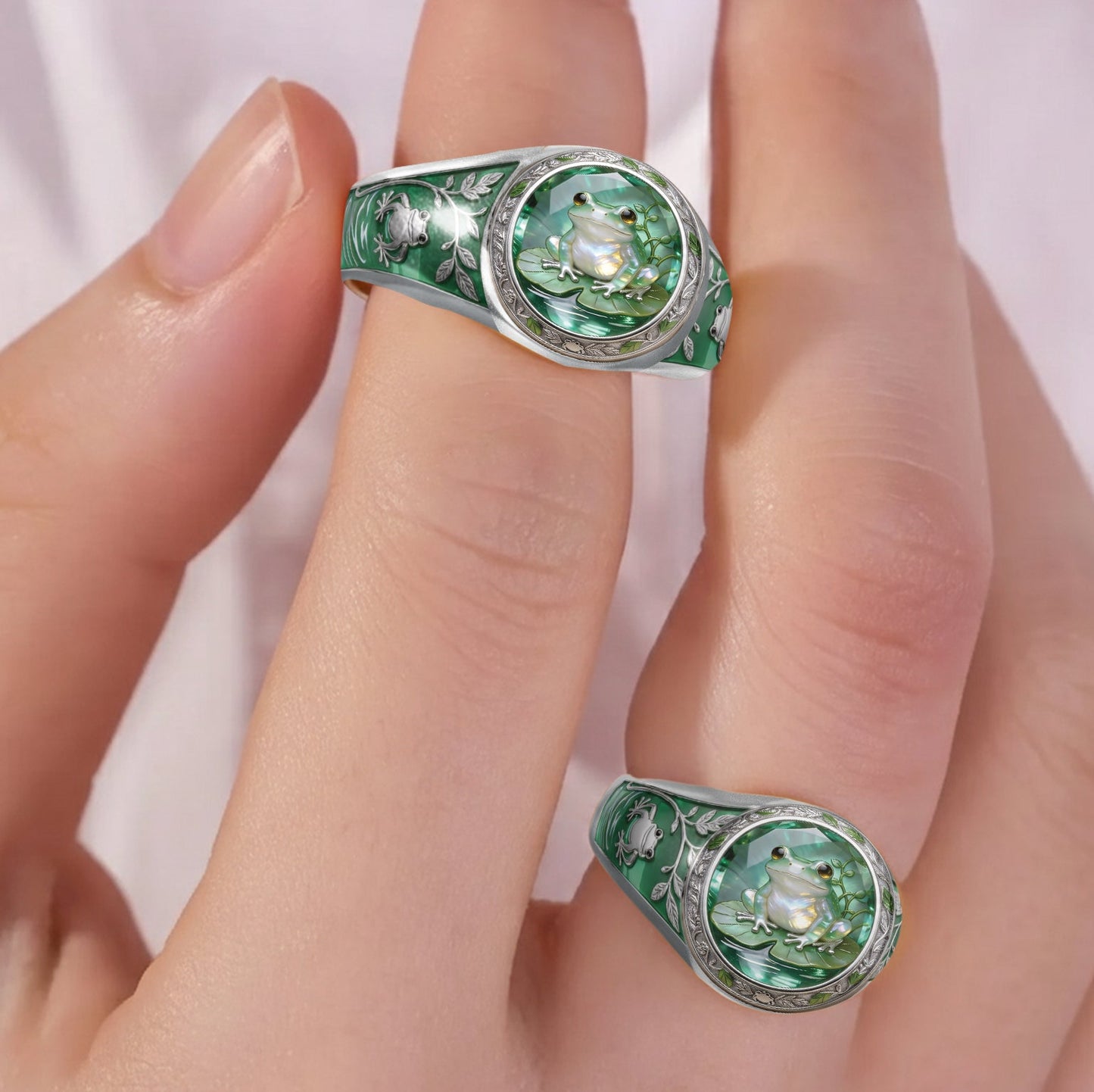 Just A Girl Who Loves Frog - Personalized Frog Signet Ring