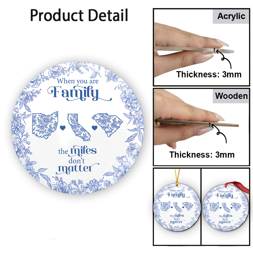 A Gift of Togetherness for Long Distance Family, Friends, or Sisters - Personalized Family Ornament