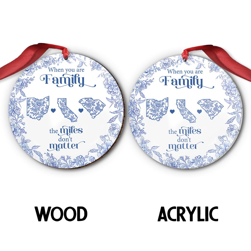 A Gift of Togetherness for Long Distance Family, Friends, or Sisters - Personalized Family Ornament