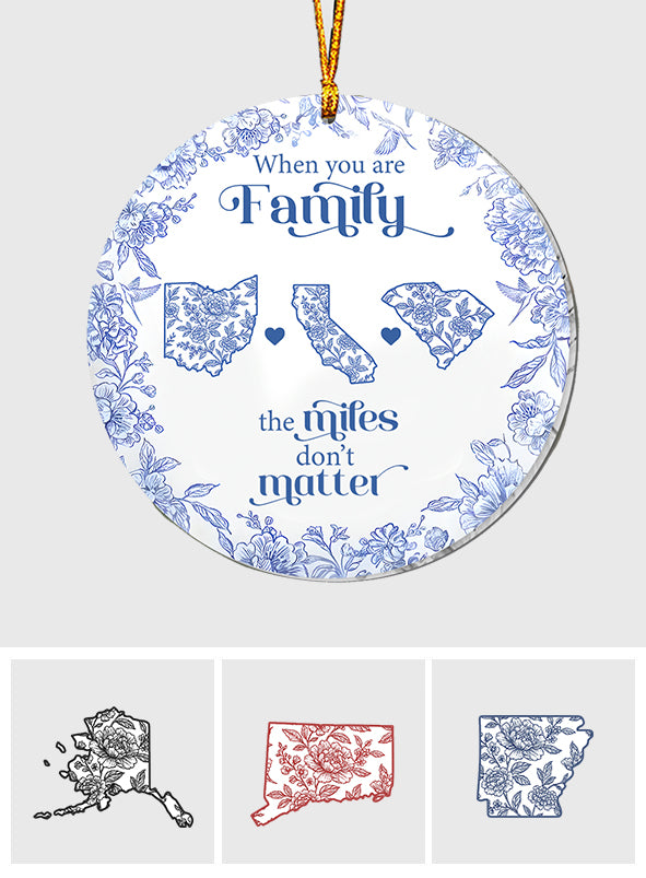 A Gift of Togetherness for Long Distance Family, Friends, or Sisters - Personalized Family Ornament