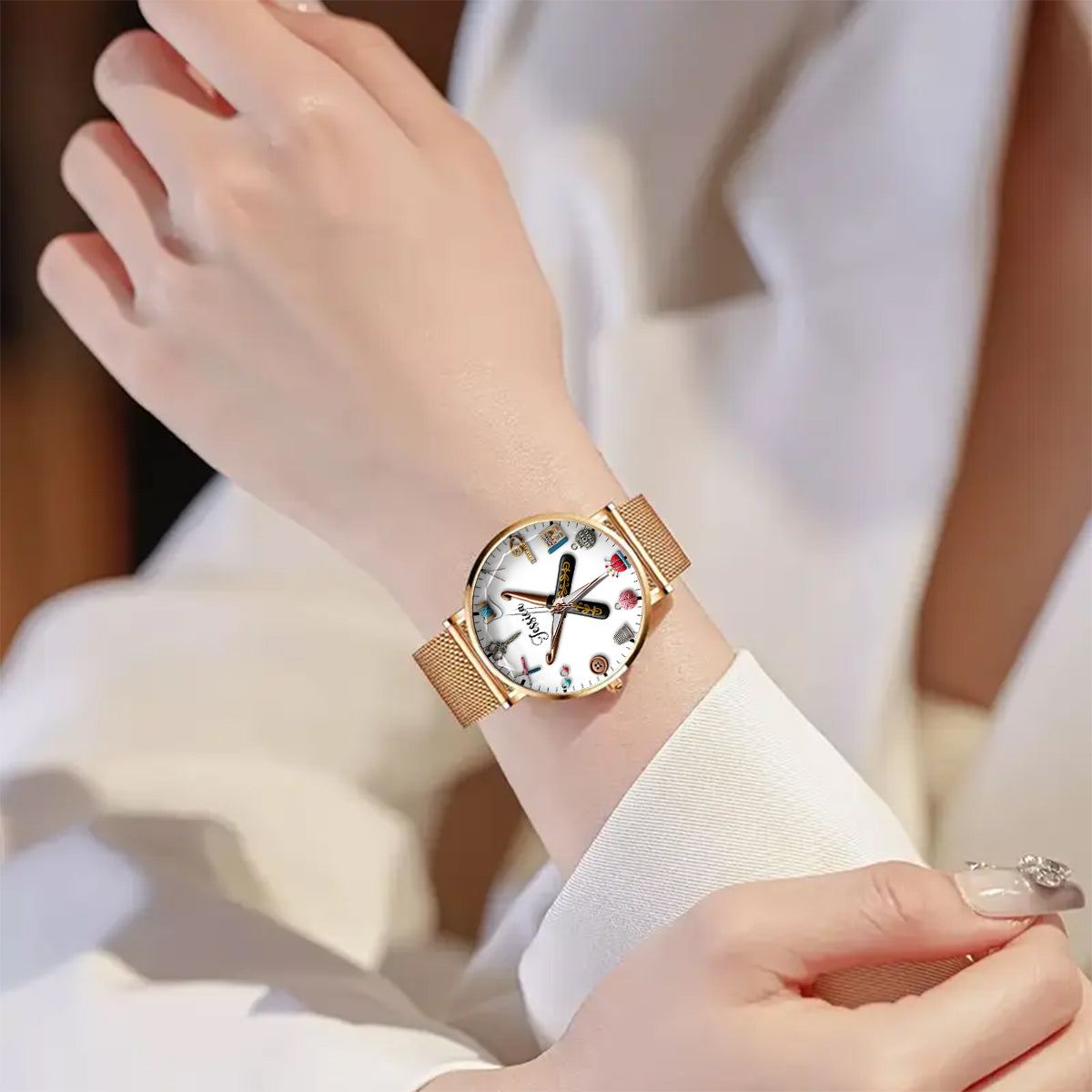 Crochet Time - Personalized Crocheting Women Hand Watch