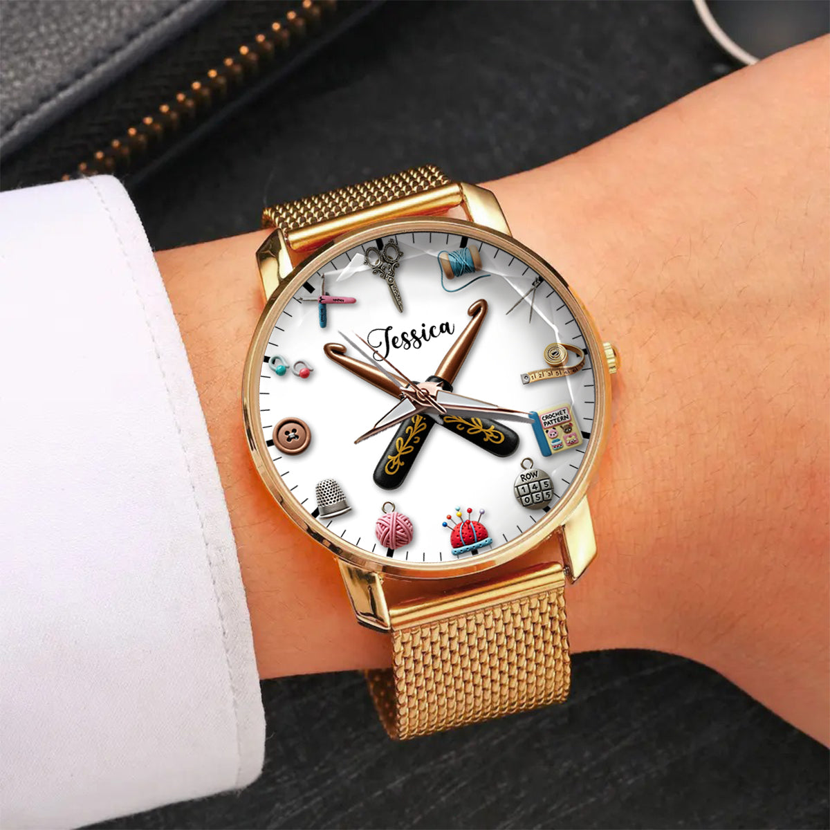 Crochet Time - Personalized Crocheting Women Hand Watch