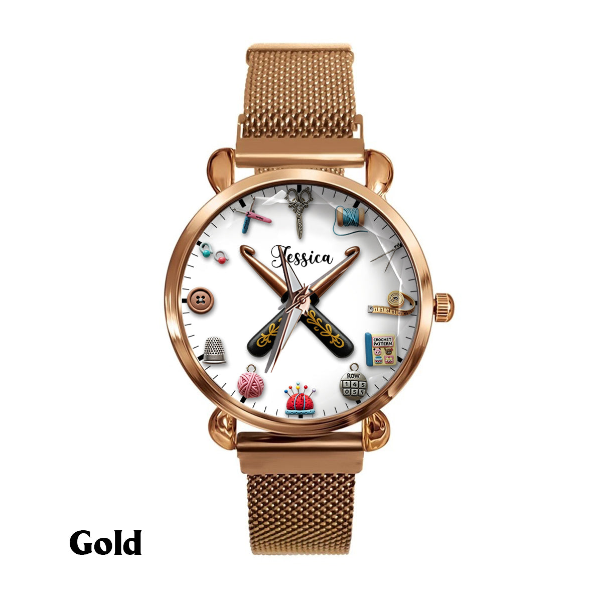 Crochet Time - Personalized Crocheting Women Hand Watch