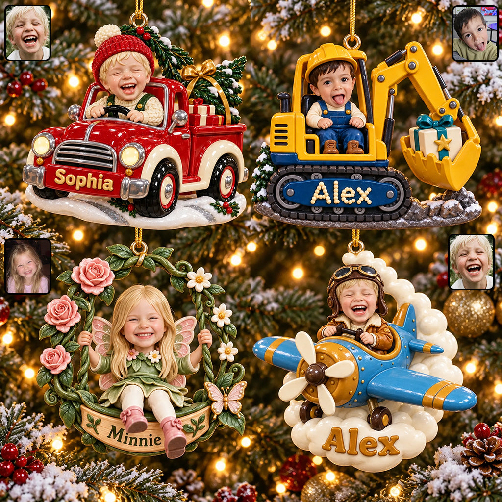 Christmas Gift for Kids, Christmas Decor - Personalized Kid Premium 3D Ornament