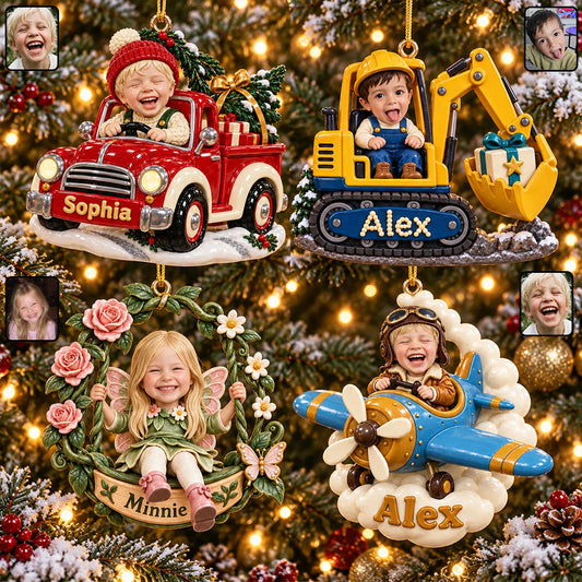 Christmas Gift for Kids, Christmas Decor - Personalized Kid Premium 3D Ornament