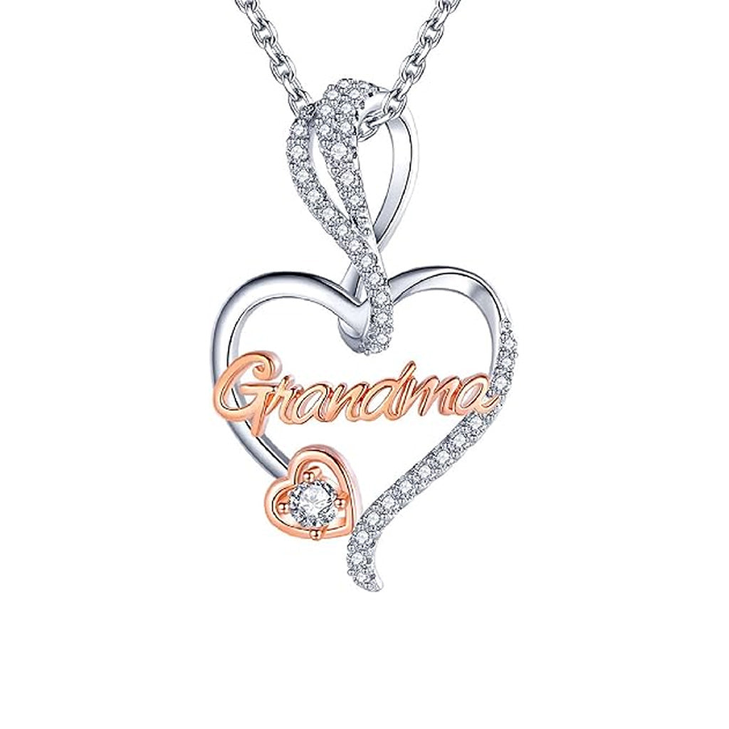 Love You To The Moon And Back Heart Mom Necklace