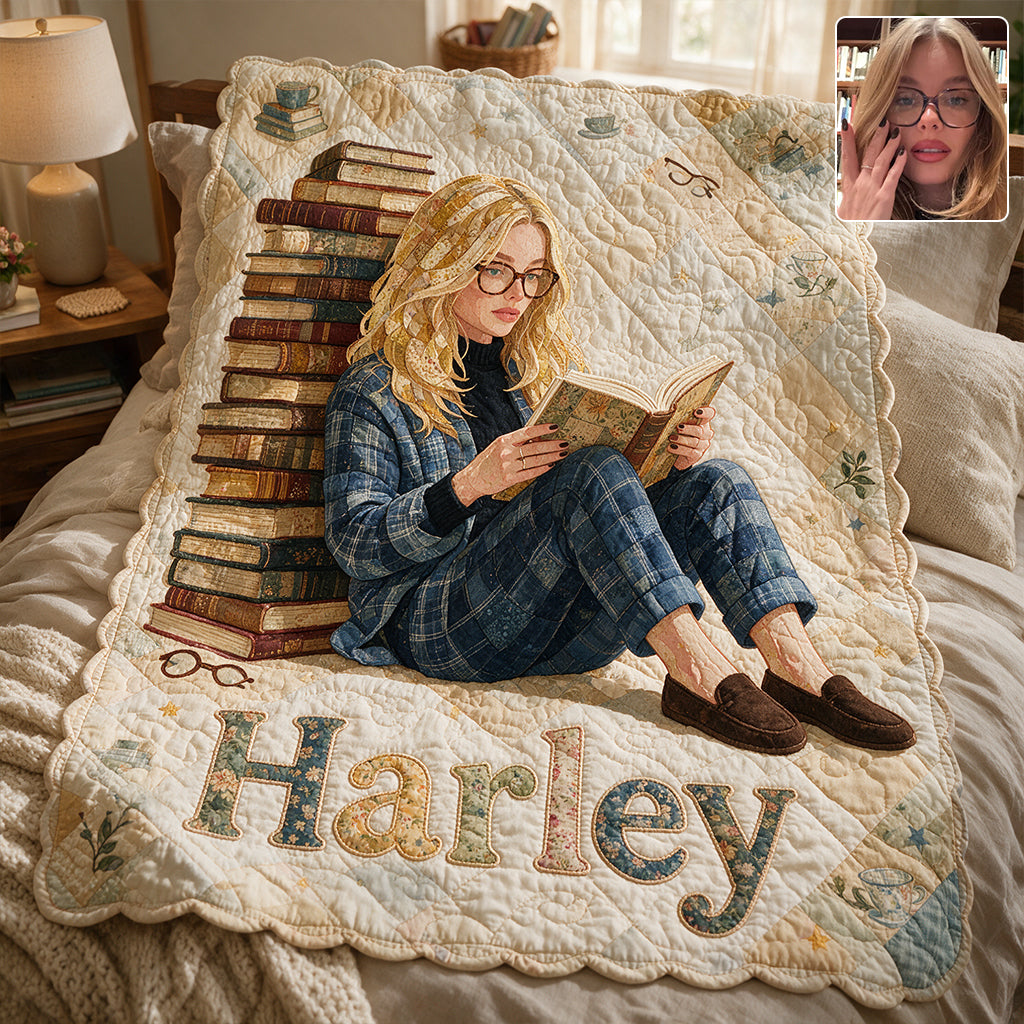 Just One More Chapter - Personalized Book Shaped Fleece Blanket