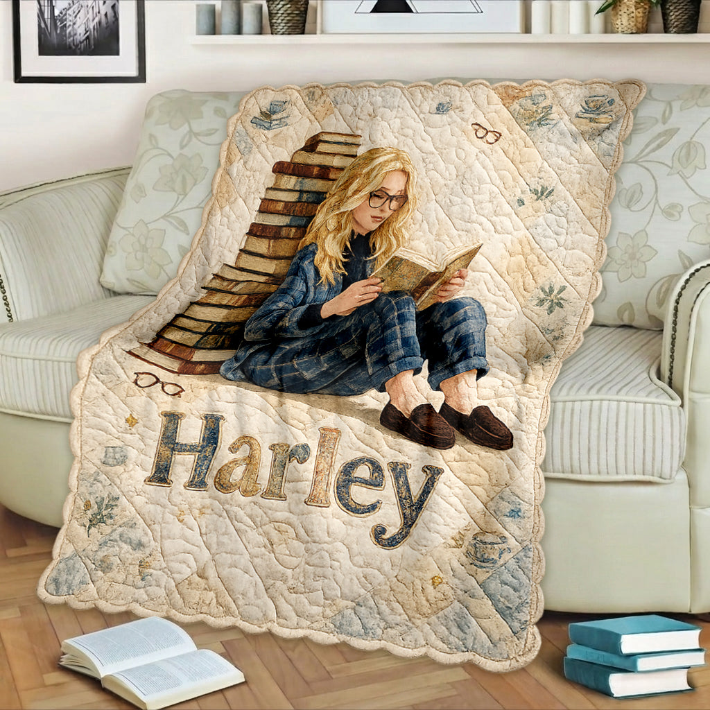 Just One More Chapter - Personalized Book Shaped Fleece Blanket