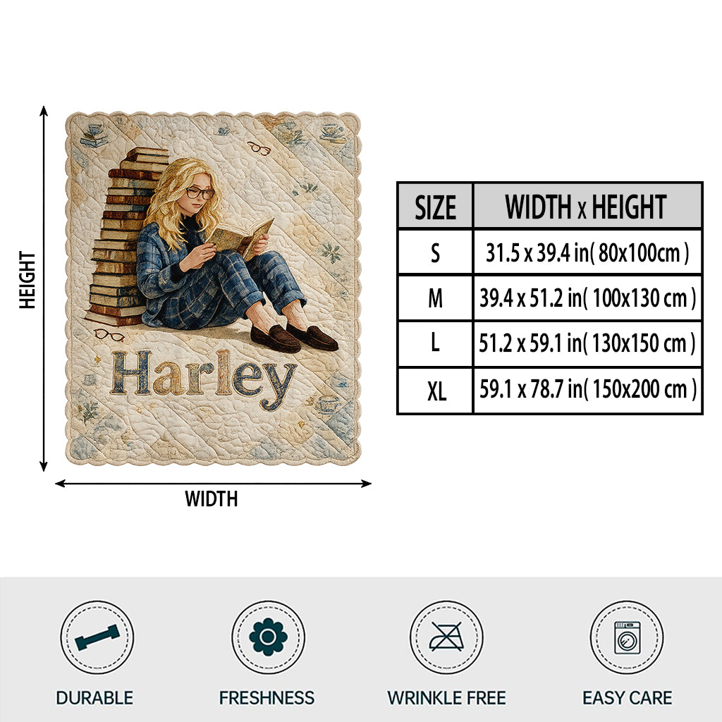 Just One More Chapter - Personalized Book Shaped Fleece Blanket