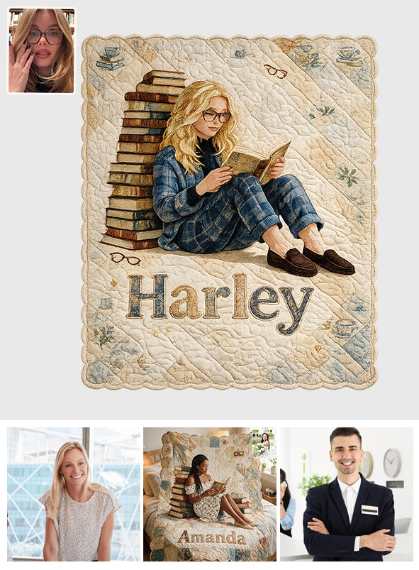 Just One More Chapter - Personalized Book Shaped Fleece Blanket