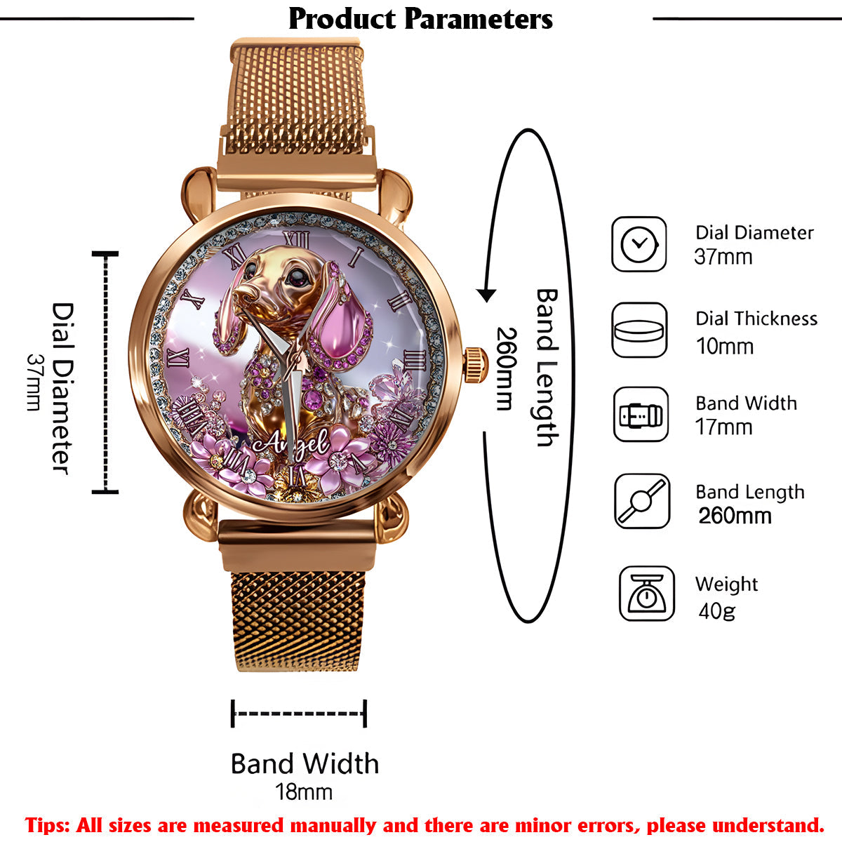 Dachshund Lovers - Personalized Dog Women Hand Watch