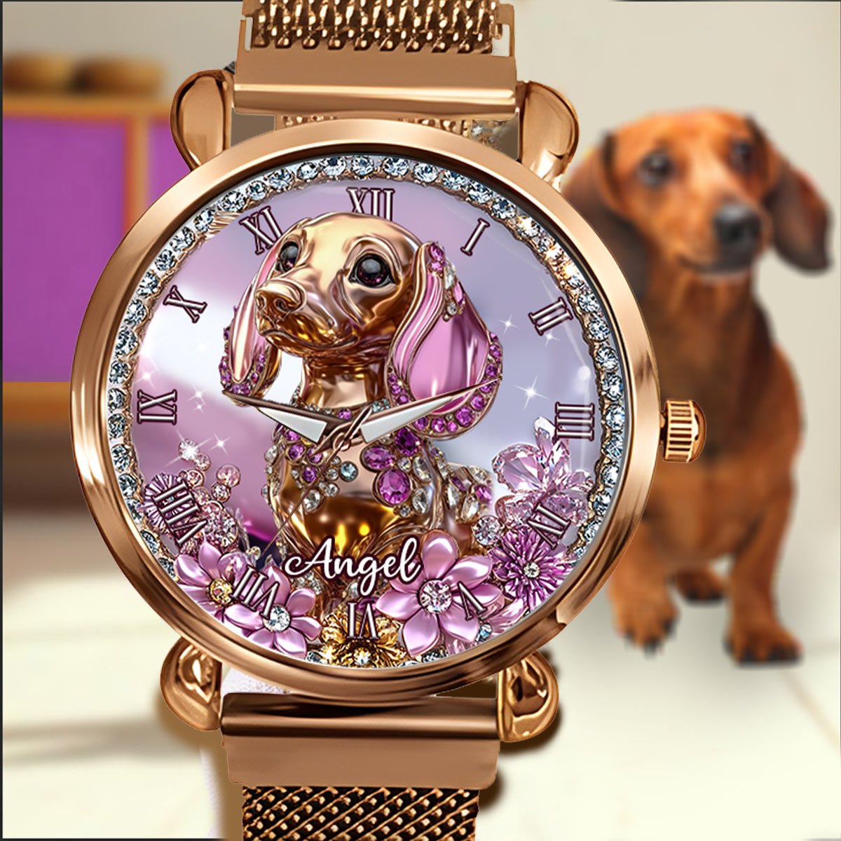 Dachshund Lovers - Personalized Dog Women Hand Watch