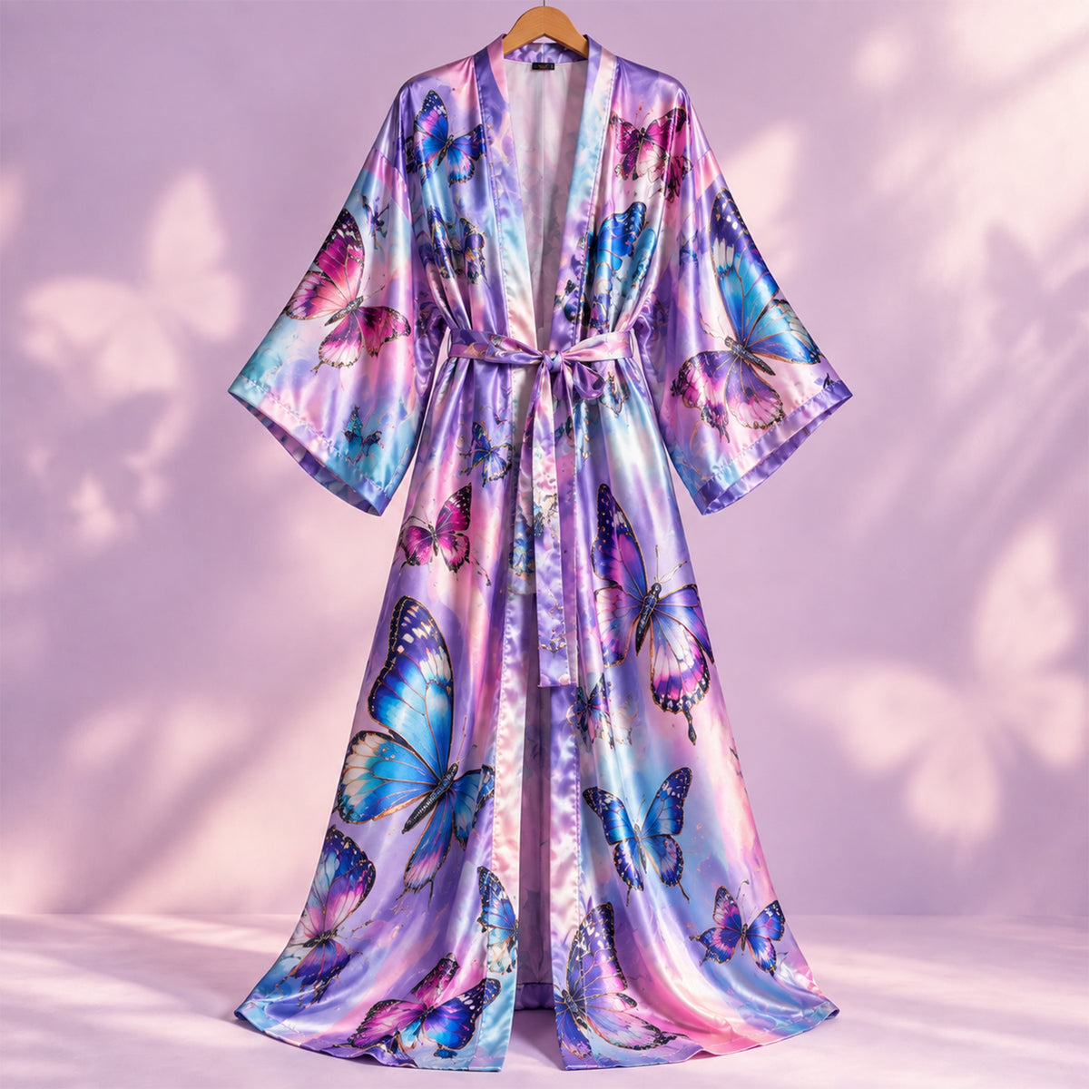 Tiger, Leopard, Butterfly, Peacock, Zebra, Snake Printed Style Robe - Personalized Self Love Satin Robe
